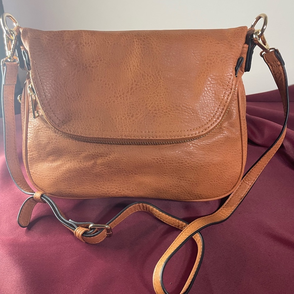 Moda Luxe Caramel Crossbody Bag